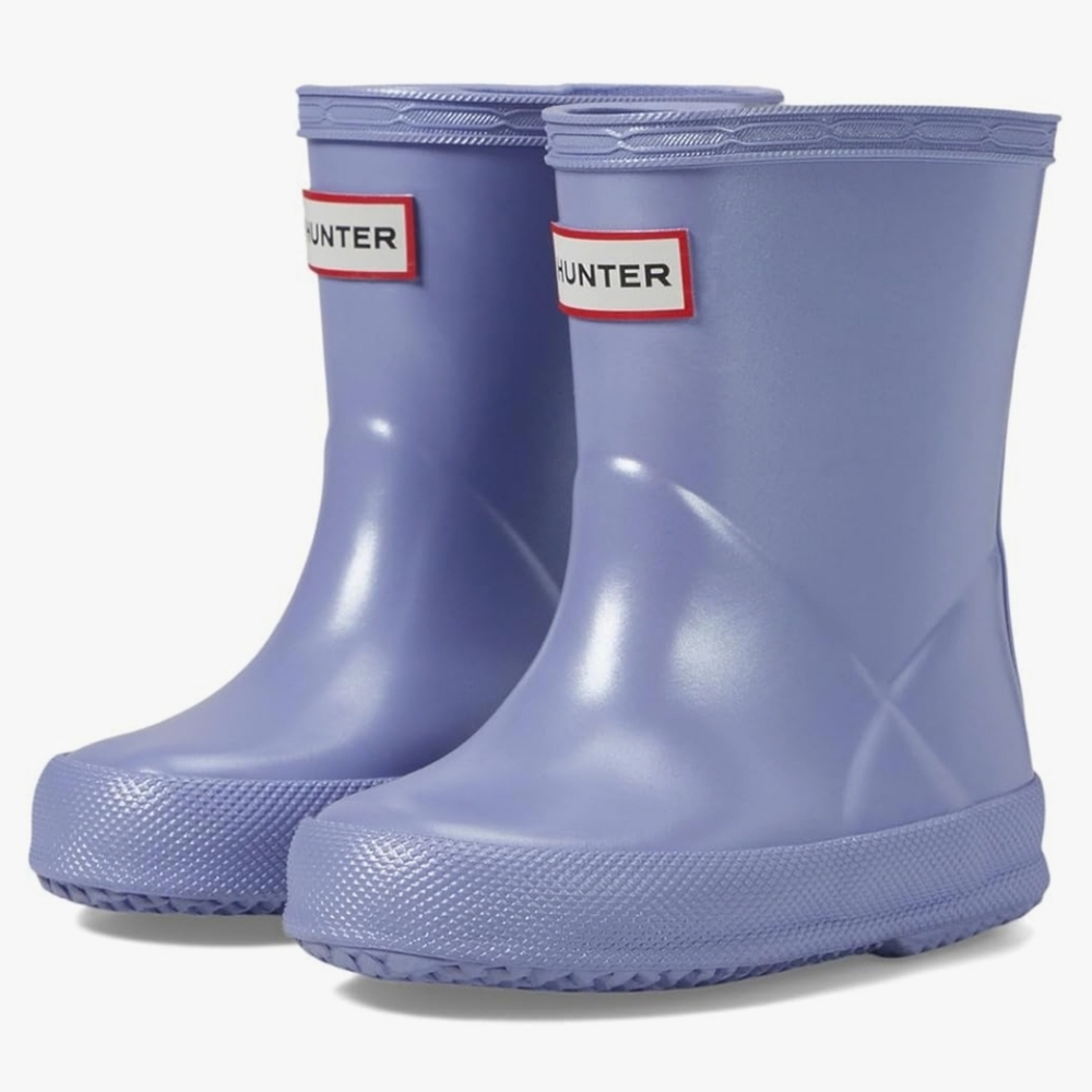 NIB Hunter Toddler First Classic Nebula Rain Boots Iridescent Purple Lavender 5